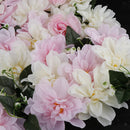 Artificial Rose Flower Wall Spring Flower Backdrop Pink+White