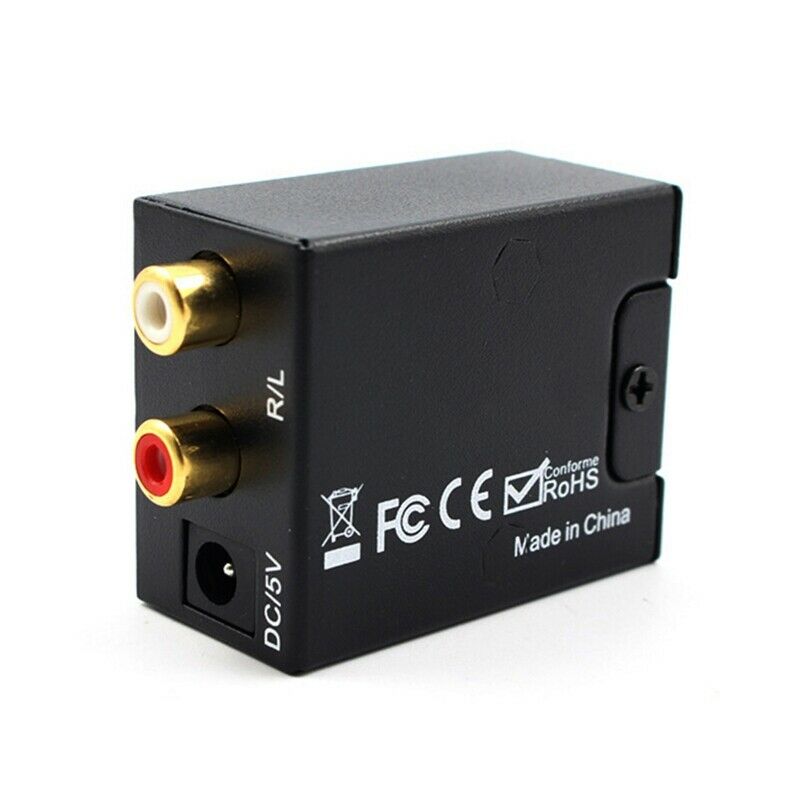 Optical Coaxial Toslink Digital to Analog Audio Converter Adapter RCA L/R 3 E5F9