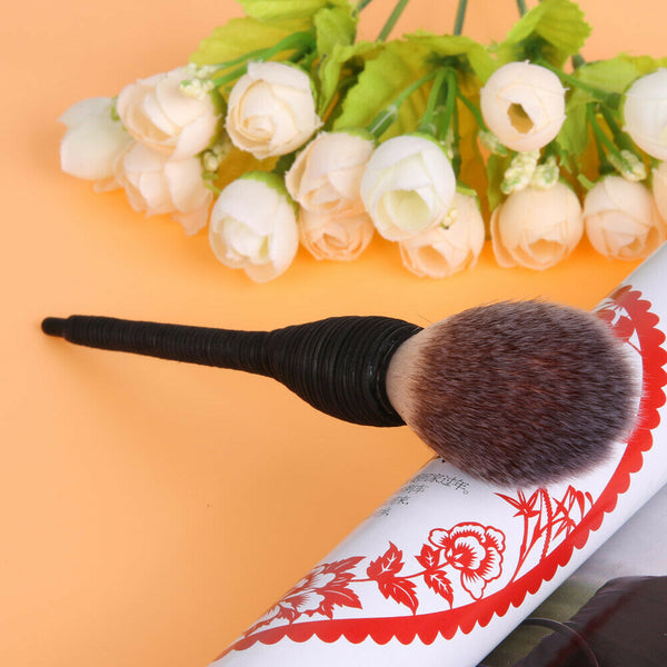 Handmade Rattan Natural Animal Hair Brush Blush Brush Powder Brush A#S