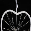 White Heart Shape Dream Catcher with Feather Hanging Decoration Crafts Gift
