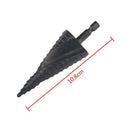 1 pcs Hex Shank Nitriding Black Spiral Groove Step Drill Bit Durable Steel