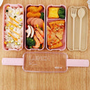 900Ml Healthy Material Lunch Box 3 Layer Wheat Straw Bento Boxes Microwave