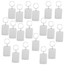 20Pcs Acrylic Clear Key Ring Keychain Photo Picture Frame Gifts 5x3.3cm