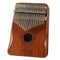 17 Keys Wooden Kalimba Mahogany Thumb Piano Percussion Instrument (Coffee) A