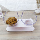 Cat Elevated Bowls Raised Feeder For Small Animals Cats Hamster Double Bowls