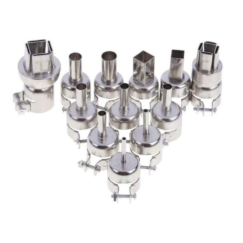12pcs/set Soldering Station 850 Hot Air Gun Welding Heat Resistant Nozzles