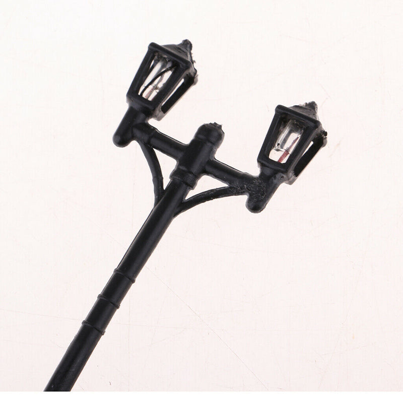 6.5 Cm Height Road Led Light Train Double Headed Lamppost Decors