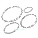 4PCS Oval Metal Cutting Dies Stencil For DIY Scrapbooking Embossing Decor Craft