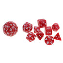 10x Polyhedral Dice-D4, D6, D8, D10, D12, D20, D24, D30, D60 for DND RPG