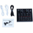 V8 Sound Card Audio Interface External Usb Live Broadcast Microphone Sound