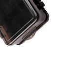 Double Side Fishing Lure Box Bait Case Organizer Fishing Tool (Dark Grey) A