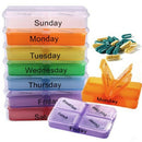 4 Times A Day Weekly Medicine Case Moisture-Proof Container for Pills Vitamin