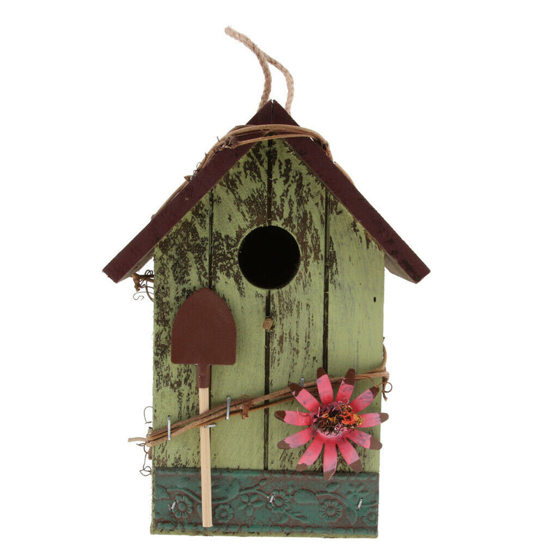 2 Pcs Warm Wooden Bird House Garden Nursery Hanging Decor Decorative Birds Nest