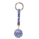 Strap Ball Car Keychain Charm Pendant Key Ring For Women Blue White