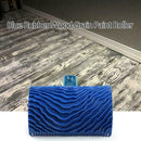 Wood Grain Paint Roller Blue Rubber DIY Graining Wall Nice Tool With Painti K6F4