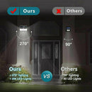 206 LED Solar Lights Powered PIR Motion Sensor Light Outdoor Garden Securit