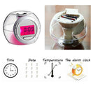 Modern Digital LCD Display 7 Colour Changing Alarm Clock Snooze Calendar