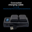 Lp-E6 Battery Charger Lcd Dual Charger For Eos 5Ds R 5D Mark Ii 5D Mark Iii T2B9