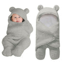 Newborn Baby Cute Cotton Receiving Gray Sleeping Blanket Boy Girl Wrap Swad
