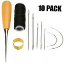 Sewing Needles Stitching Leather Waxed Thread Cord Sew Drilling Awl Thimble AU