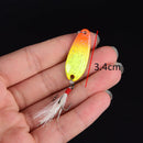 metal spinner spoon fishing lure hard bait sequin noise paillette with feather F