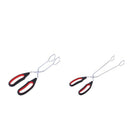 2pieces Kitchen Tongs Bread Food Serving Tongs Silicone Handles 23.5/33cm