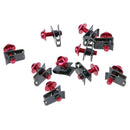 10pcs 5mm Fairing Bolts Spire Speed Fastener Clip Screw Spring Nuts (Red)