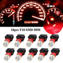 For Instrument Gauge Cluster Dash Light W/ Sockets 10PC T10 SMD 194 LED Bulbs