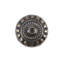 100PCs Bronze Tone Fit Bag Round Carve Flower Punk DIY Rivet 11x6.5mm U4D1