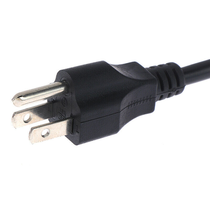 1.8m US Plug 3-Prong Laptop Adapter Power Cord Cable Lead 3 Pin Charger Adapt ly