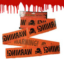 Trendy Halloween Party Warning Tape Signs Decor Window Prop Wall Decoration