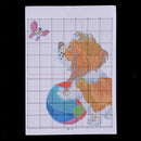 Dog Counted Cross Stitch Kit for Beginners 14 Count White Aida Cloth 21x21cm