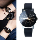 Women Geneva Leather Stainless Steel Analog Quartz Fashion New Lady Wrist Watch