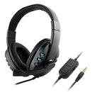 3.5mm Stereo Gaming Headset Headphone Mic for PS4 PC Tablet Smartphone Blue