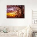 5D DIY Full Drill Diamond Painting Forest Sunset Cross Stitch Embroidery