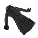 Female Clothing 1/12 Women Black Long Leather Coat for Scarlet