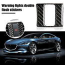Carbon Fiber Hazard Light Switch Button Cover Trim for Mazda 3 2013-2018