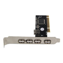 PCI To USB 2.0 Expansion Card Controller Adaptor Hub Converter For PC