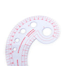 11.8" Long Comma Shaped Plastic Transparent French Curve Ruler Spl`US