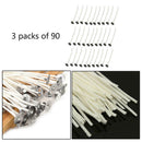 90 PCs 10cm Candle Wick Cotton Core Waxed With Sustainers DIY Candle Making