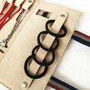 Jewelry Roll Organizer Bag Travel Necklace Bracelet Ring Carrying Case Disp