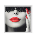 Set 3 Art Oil Painting Canvas Picture Red Lips Wall Home Decor 40x40cm