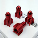 4* Universal Car SUV Wheel Tire Valve Stem Red Rocket Anti-dust Stem Caps Cover