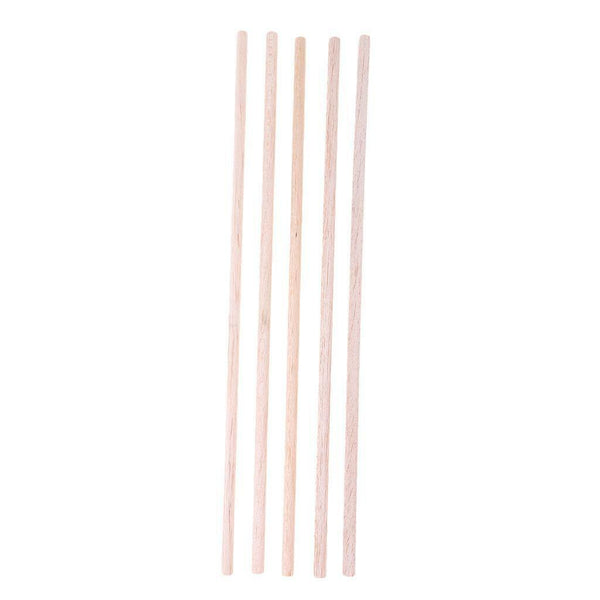 5pcs 6mm*250mm Round Balsa Wood Stick Strip Craft Airplane Boat Models DIY