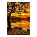 5D DIY Full Drill Diamond Painting Sunset Landscape Cross Stitch Embroidery