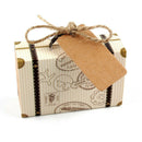 50pcs Mini Suitcase Kraft Candy Box Bonbonniere Wedding Gift Boxes Travel T R5H7