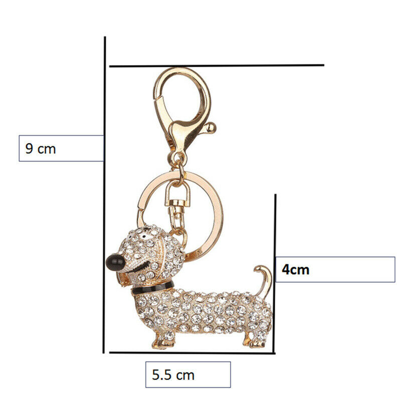 Fashion Dog Dachshund Keychain Bag Charm Pendant Keys Holder Keyring Jewelr X8E1