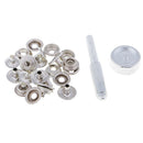 6Pcs Heavy Duty Snap Fastener 15mm Press Stud Buttons Leather Punch Tool Kit