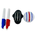 Golf Ball Triple Track 3 Line Marker Stencil Marker 2 pens