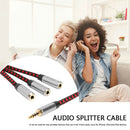11.8" 3.5mm Male to 3X Female Splitter Audio Cable 3 Way Splitter for Headphone